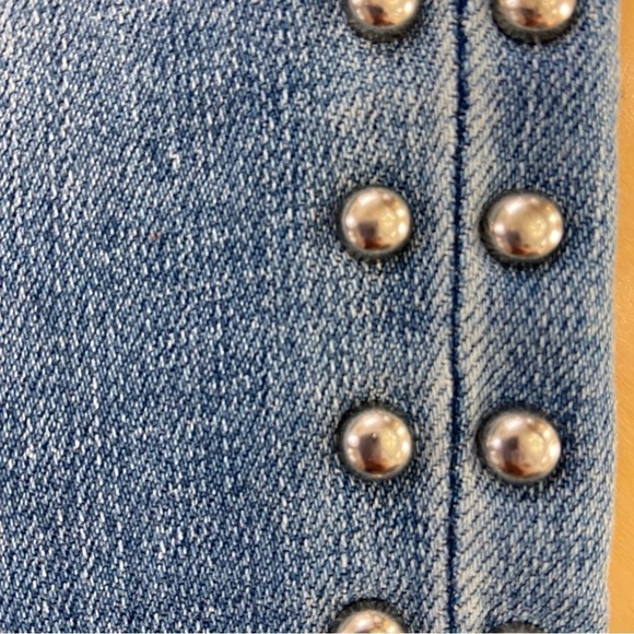 Joe’s jeans The Charlie High rise skinny studded stretchy size 25 light blue 25 - Picture 4 of 12
